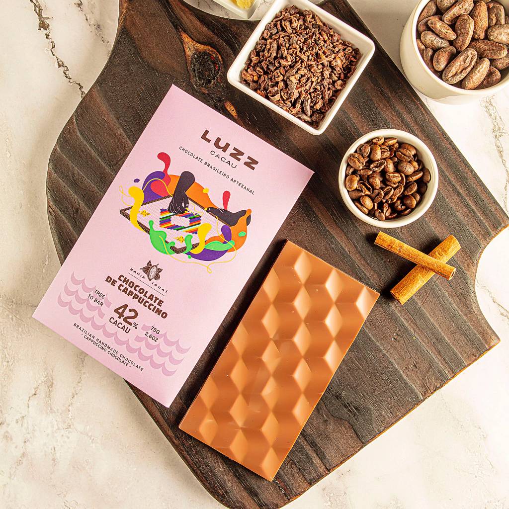 Chocolate Luzz Cacau Branco 42% Cappuccino - Compre vinho online